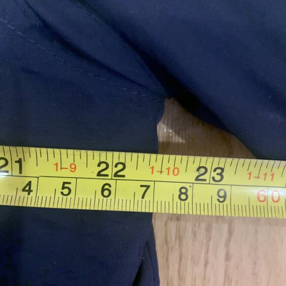 Vintage Eddie Bauer Bomber Jacket Mens Medium Blue Outdoor Zipup - Picture 6 of 11